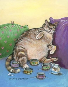 Создать мем: иллюстрация кошка, иллюстрация кот, толстый кот