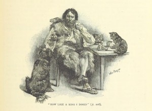 Create meme: etching of a beggar", Illustration, Robinson Crusoe and Friday, illustration