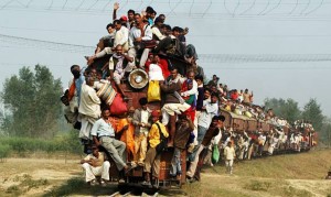 Create meme: trains in India with people on the roof, Indian train, train India