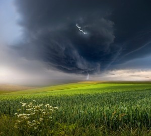 Create meme: dark sky over the field, field, field and sky pictures
