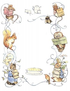 Создать мем: Кролик Питер, Сказки Беатрис Поттер, рамка с рисунком беатрис поттер