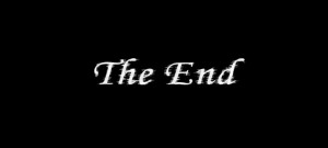 Create meme: the end, inscriptions on a black background, the end
