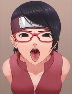 Create meme: sarada art 18, sarada, uchiha sarada