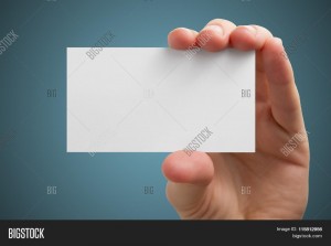 Create meme: hand holding a business card