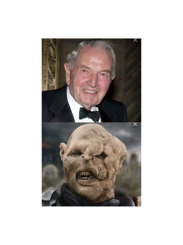 Create meme: gotmog the lord of the rings, Rockefeller David, the Lord of the rings Orc gothmog