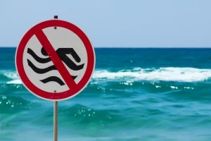 Create meme: the prohibition signs on the beach, signs, the sea