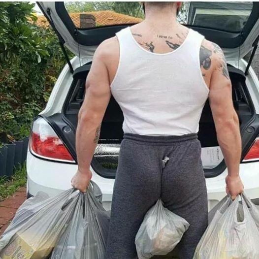 Create meme: a man carries packages, the man with the package, funny jokes