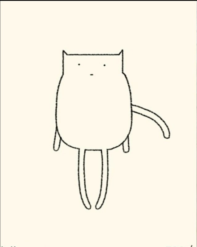Create meme: figure , square cat drawing, drawing of a cat