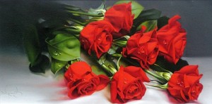 Create meme: playcast happy Valentine's day, roses in paintings, cards