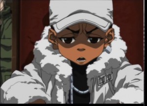 Создать мем: the boondocks райли, лил уэйн, райли фримен