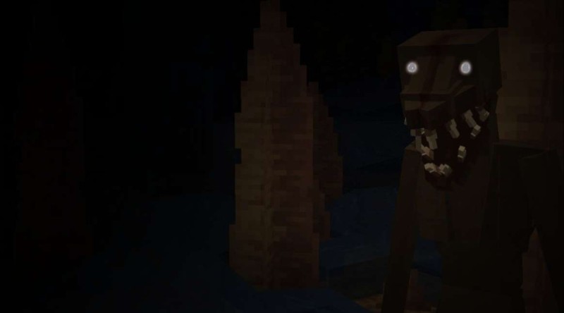 Create meme: minecraft , cave dweller minecraft, minecraft horror