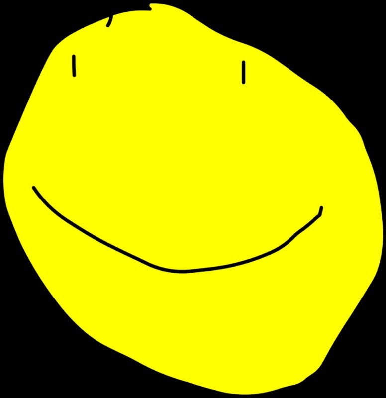 Создать мем: bfdi, жёлтое лицо, темнота