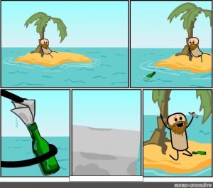 Create meme: jokes comics, funny comics, the desert island meme