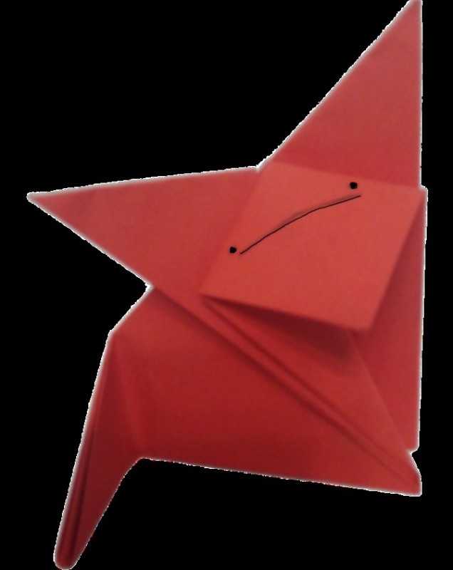 Create meme: origami fox made of paper, simple origami, origami 