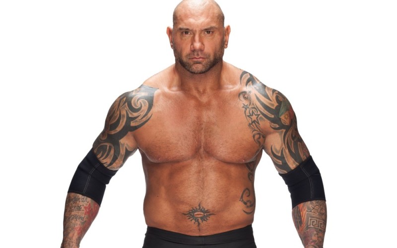 Create meme: Dave batista, Randy Orton , dave batista tattoos