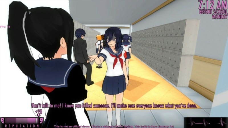 Create meme: yandere simulator, harudo yandere simulator, yandere simulator