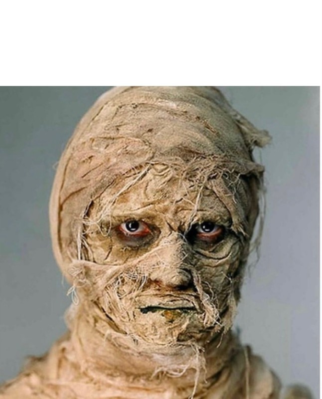 Create meme: mummy , images for halloween, a mummy in bandages