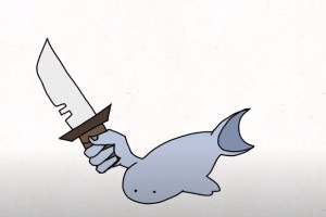 Создать мем: акула рисунок, мультяшная акула, акула молот