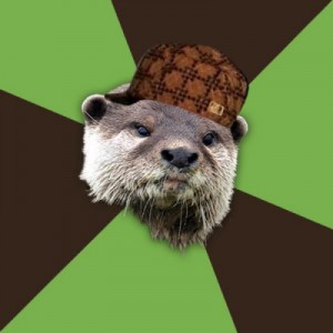 Создать мем: scumbag, выдра, otter