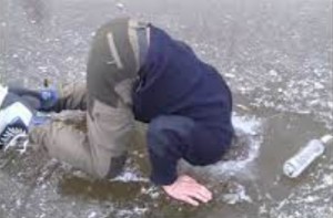 Create meme: winter fishing, a fall on the ice, drunk on the ice