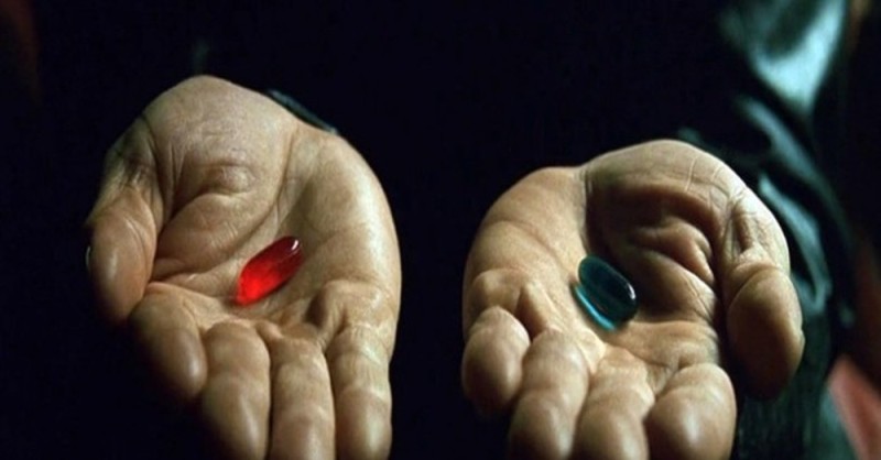Create meme: Morpheus is a choice between the two pills, red pill , Morpheus pills