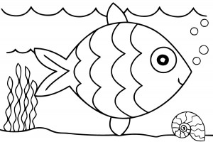 Создать мем: крупные раскраски, раскраска рыбки для детей 4 лет, раскраска рыбки