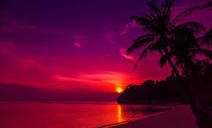 Create meme: sunset , beautiful sunset, sunset on the island