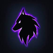 Create meme: logo purple wolf, neon wolves, purple wolf