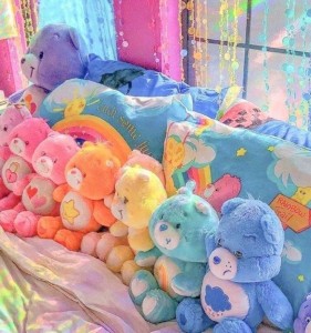 Создать мем: мягкие игрушки, care bears aesthetic игрушки, эстетика игрушек