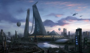 Create meme: futuristic city of the future