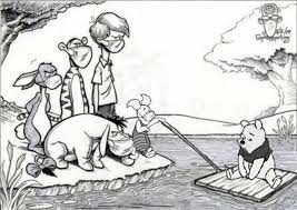 Create meme: Winnie the Pooh Piglet, Piglet on a raft, swine flu Piglet