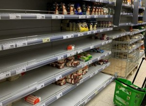 Create meme: American supermarket, trading network, empty shelves