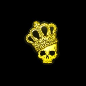 Create meme: Golden skull with crown, sticker Golden skull, sticker crown from cs go