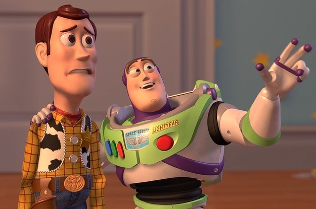 Create meme: Buzz Lightyear from toy story, buzz and woody, buzz lightyear everywhere