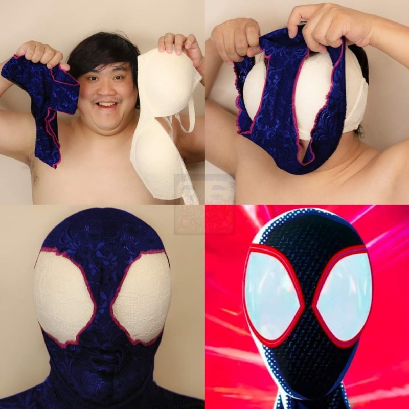 Создать мем: человек-паук, косплей веном, маска человека паука