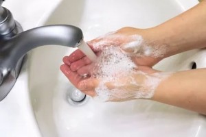 Create meme: antibacterial soap, hand, hand