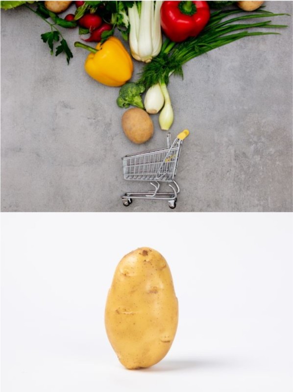 Создать мем: картошка на пустом фоне, овощи картофель, фон картошка