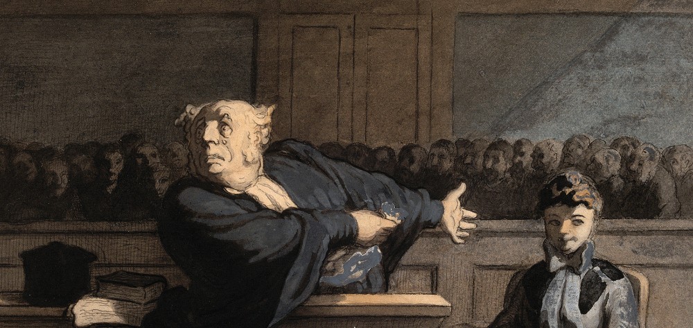 Create meme: Honore Daumier judges and lawyers, Daumier uprising painting, Honore Daumier