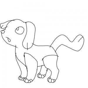 Создать мем: раскраска маленькие таксы, рисование собаки, собака рисунок