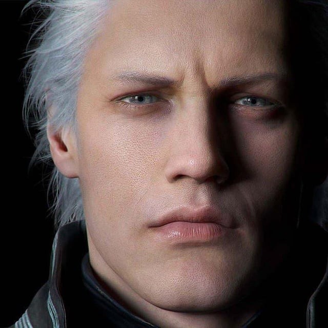 Create meme: vergil dmc, Virgil, virgil smiles