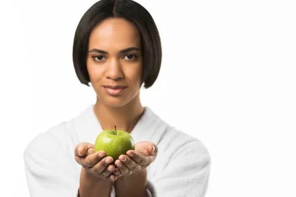 Создать мем: женщина с яблоком, афроамериканец держит яблоко, девушка