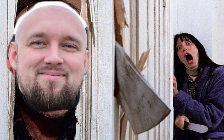 Create meme: the shining Jack Nicholson with an axe, lights meme axe, the shining Jack