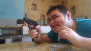 Create meme: Gitelman detstve, cigarette Smoking, guys with guns