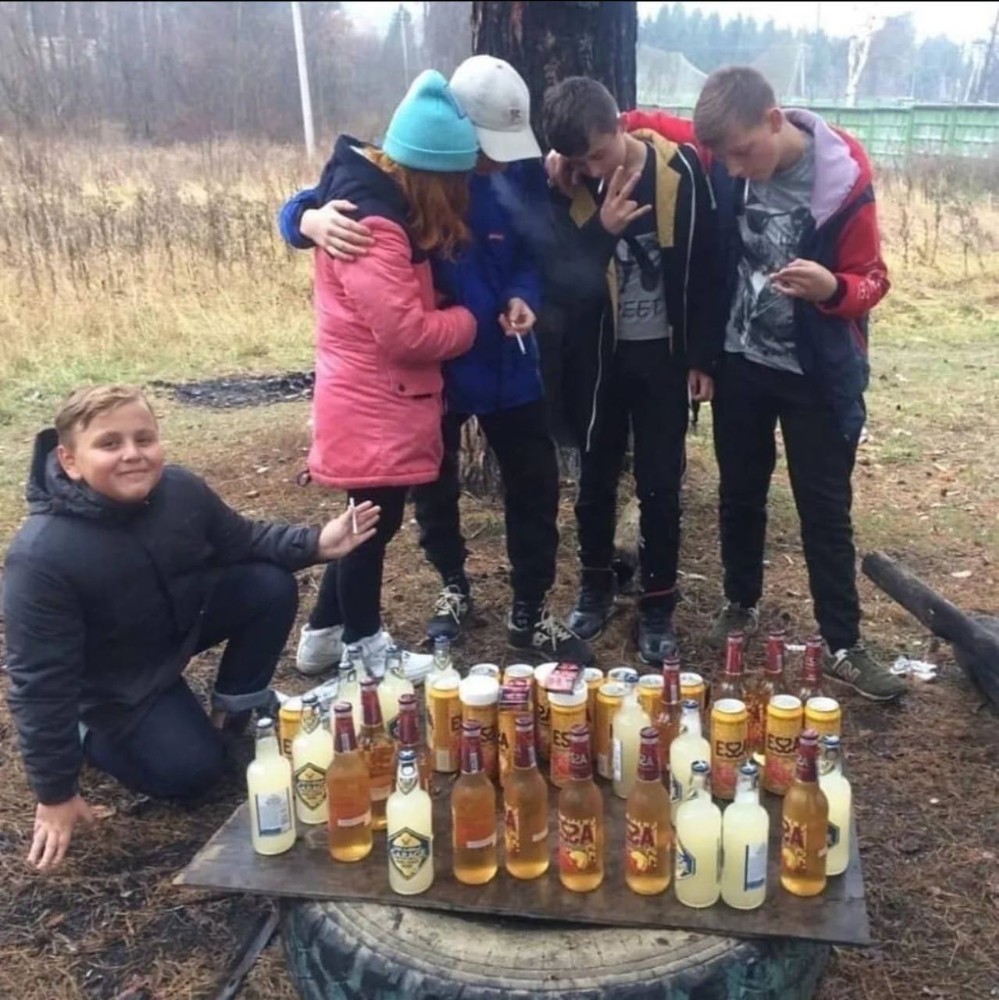 Create meme: photos of friends, young people have fun in nature, alcohol at the entrance