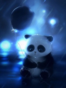 Create meme: sad Panda with a ball, sad Panda, sad Panda pictures