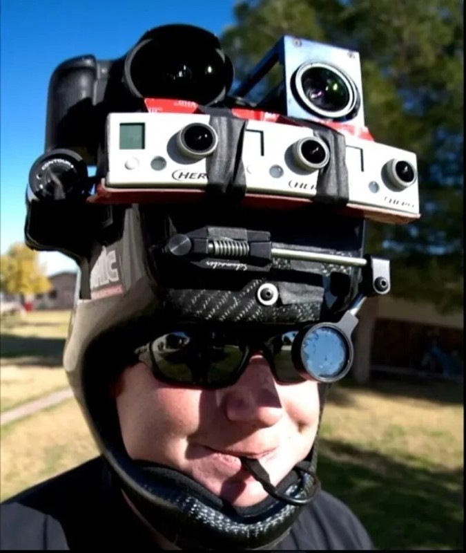 Create meme: action camera, helmet camera, action camera