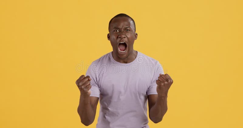 Create meme: columbia hand expression, a negro on a yellow background, African American