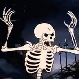 Create meme: the skeleton from the cartoon, skeletons skeletons, darkness