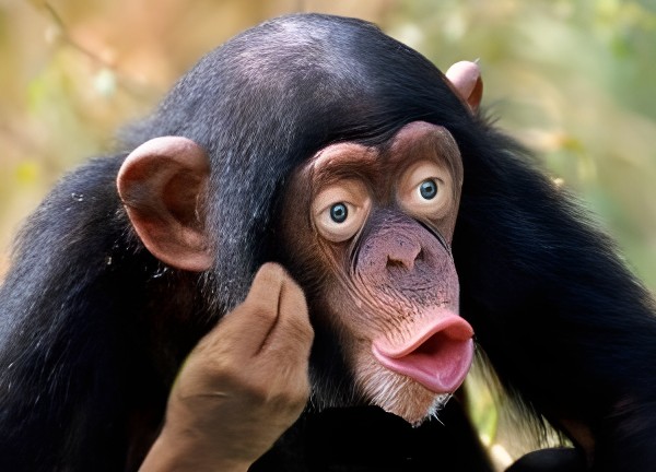 Создать мем: обезьяна шимпанзе, самец шимпанзе, шимпанзе мем