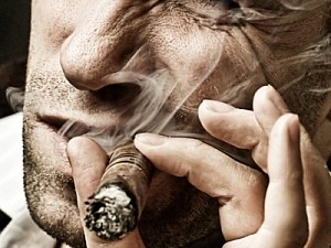 Create meme: cigarette Smoking, Smoking a cigar